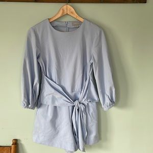 Finders blue long sleeve romper, size small